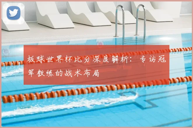 板球世界杯比分深度解析：专访冠军教练的战术布局