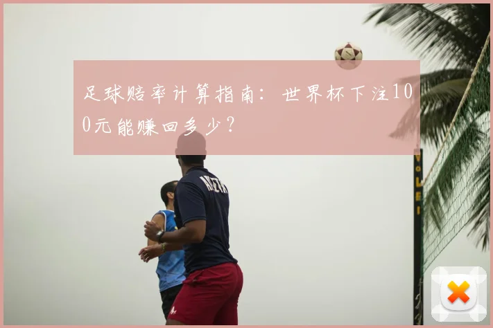 足球赔率计算指南：世界杯下注100元能赚回多少？